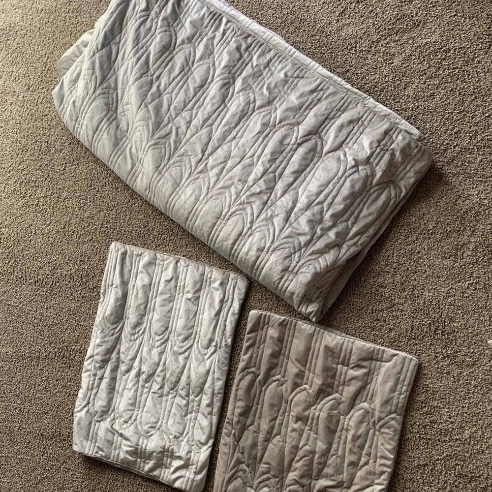 Tahari Home velvet queen bedding set